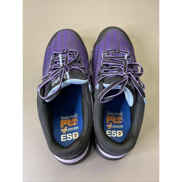 Women's Timberland PRO Powertrain Sport Alloy Safety Toe Sneaker Purple Size 9 - Picture 6 of 11